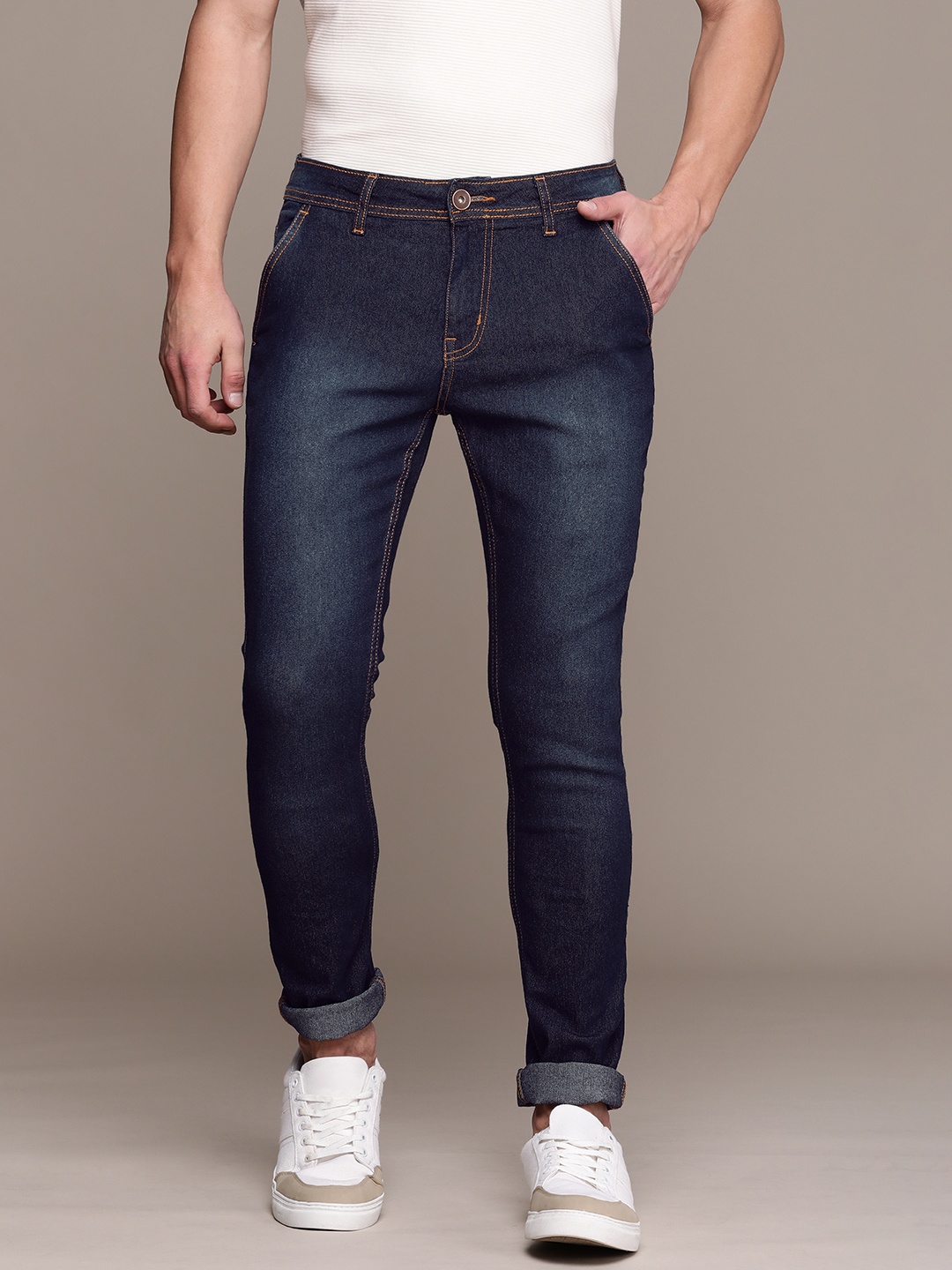 

High Star Men Blue Slim Fit Mid-Rise Clean Look Stretchable Jeans