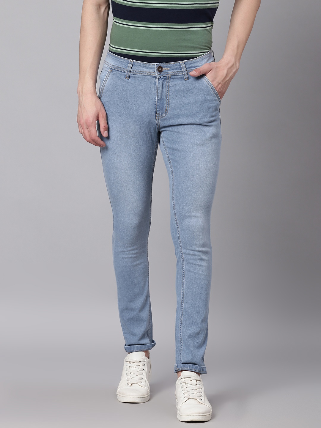 

High Star Men Blue Slim Fit Mid-Rise Clean Look Stretchable Jeans