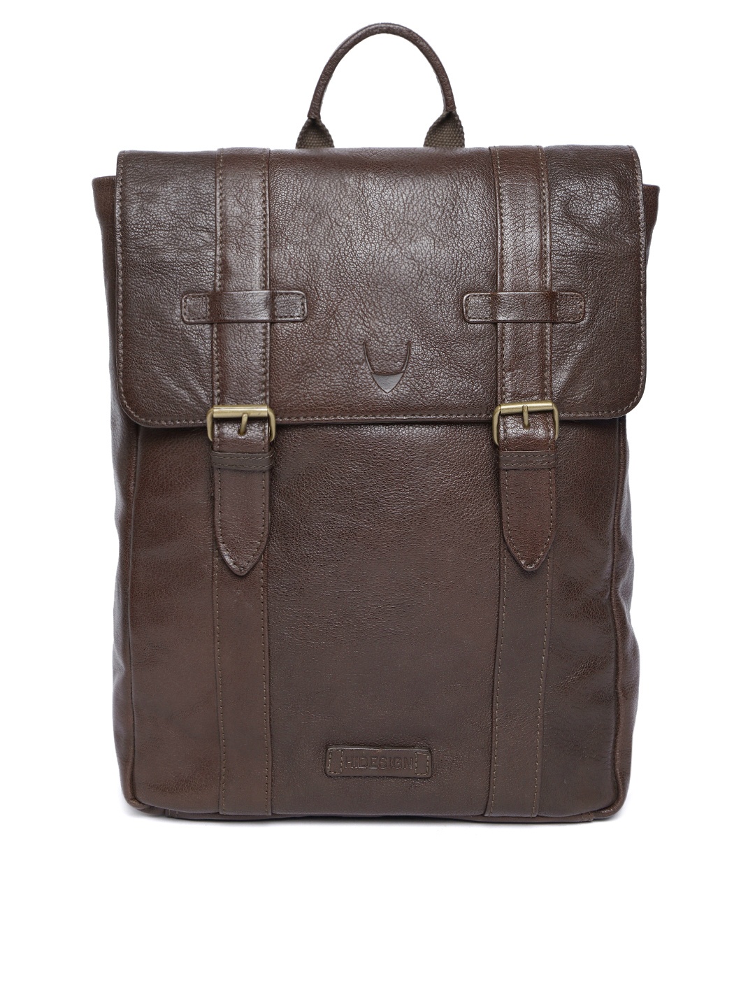 

Hidesign Men Coffee Brown Solid Leather Backpack