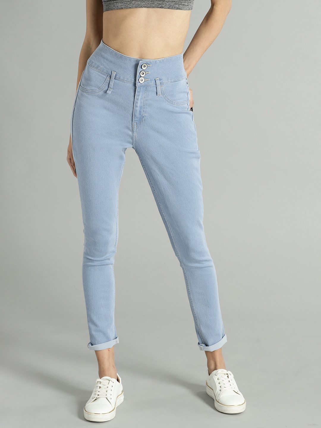 

Roadster Women Blue Skinny Fit High-Rise Clean Look Stretchable Jeans