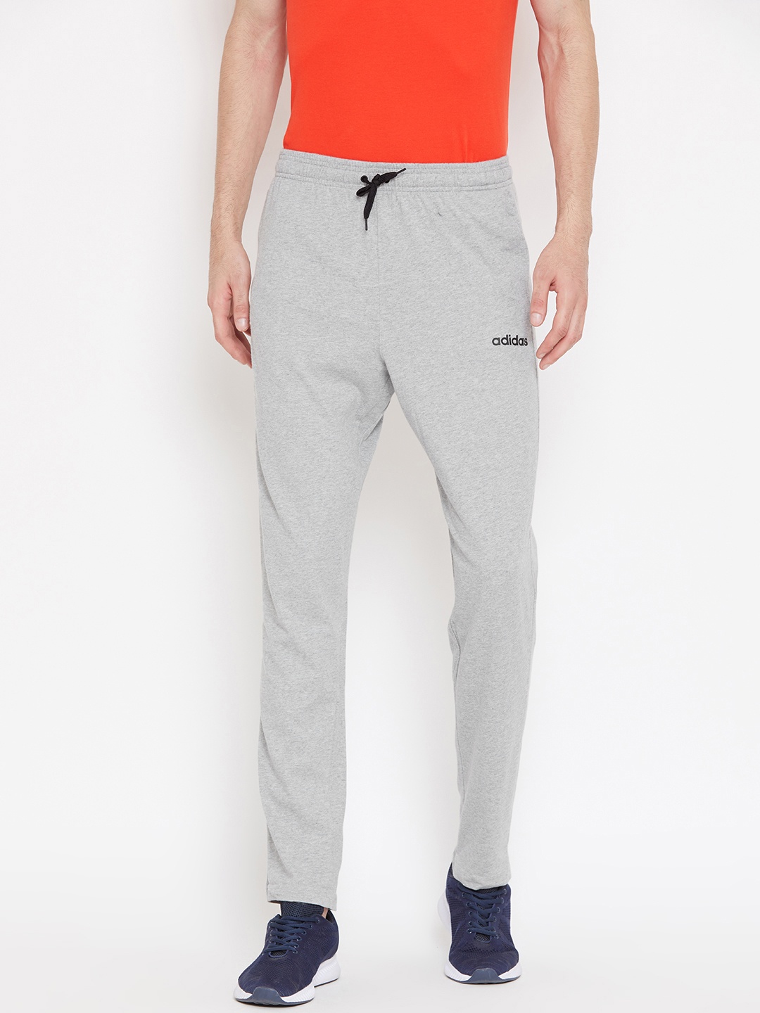 

ADIDAS Men Grey Melange Essentials Plain SJ Sustainable Track Pants