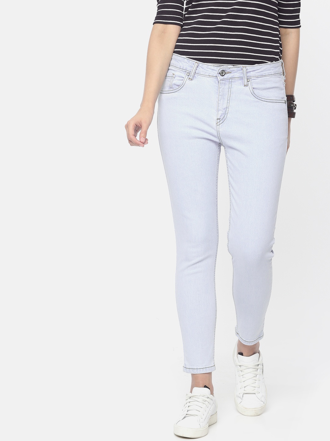 

Roadster Women Blue Skinny Fit Mid-Rise Clean Look Stretchable Jeans
