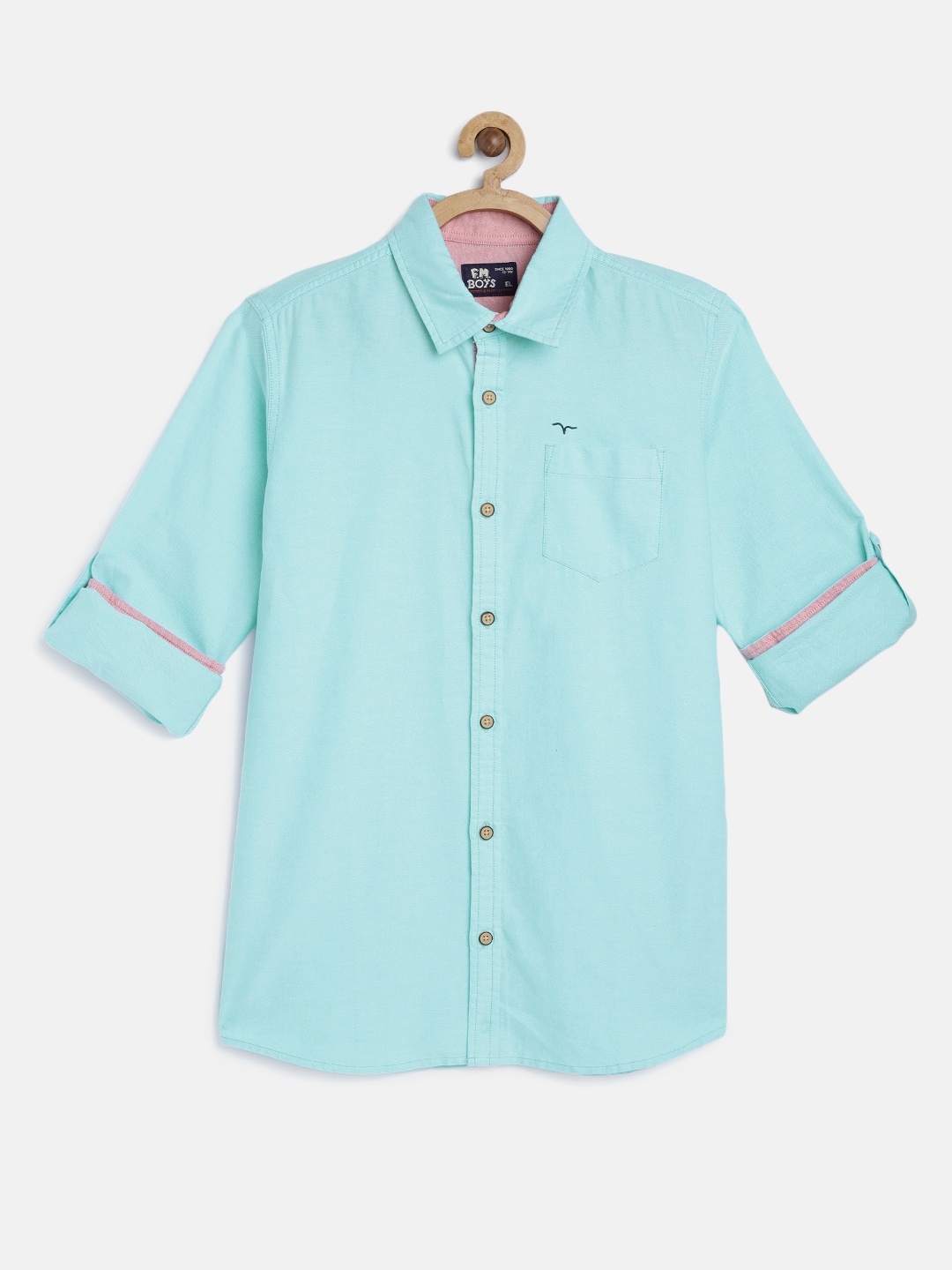 

Flying Machine Boys Blue Regular Fit Solid Casual Shirt