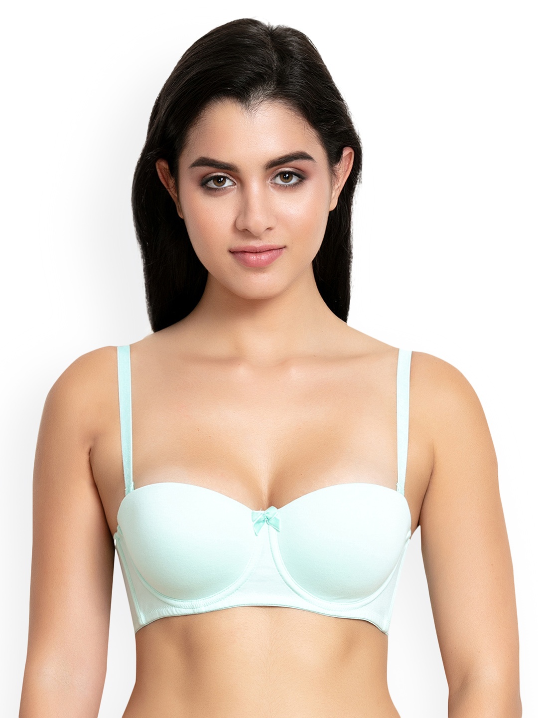 

Zivame Blue Solid Underwired Non Padded T-shirt Bra