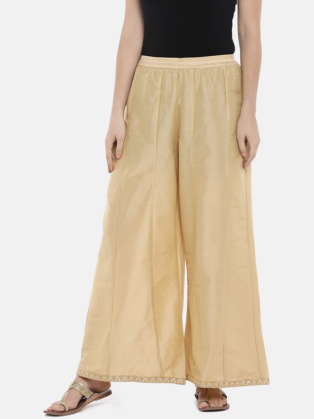 

Globus Women Beige Regular Fit Solid Regular Trousers