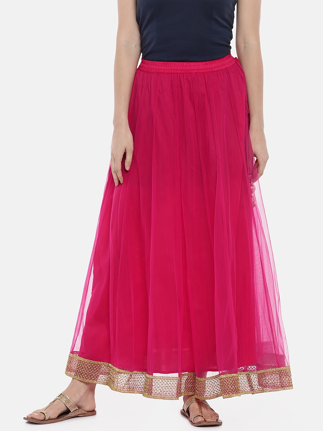 

Globus Women Pink Solid Maxi Skirt