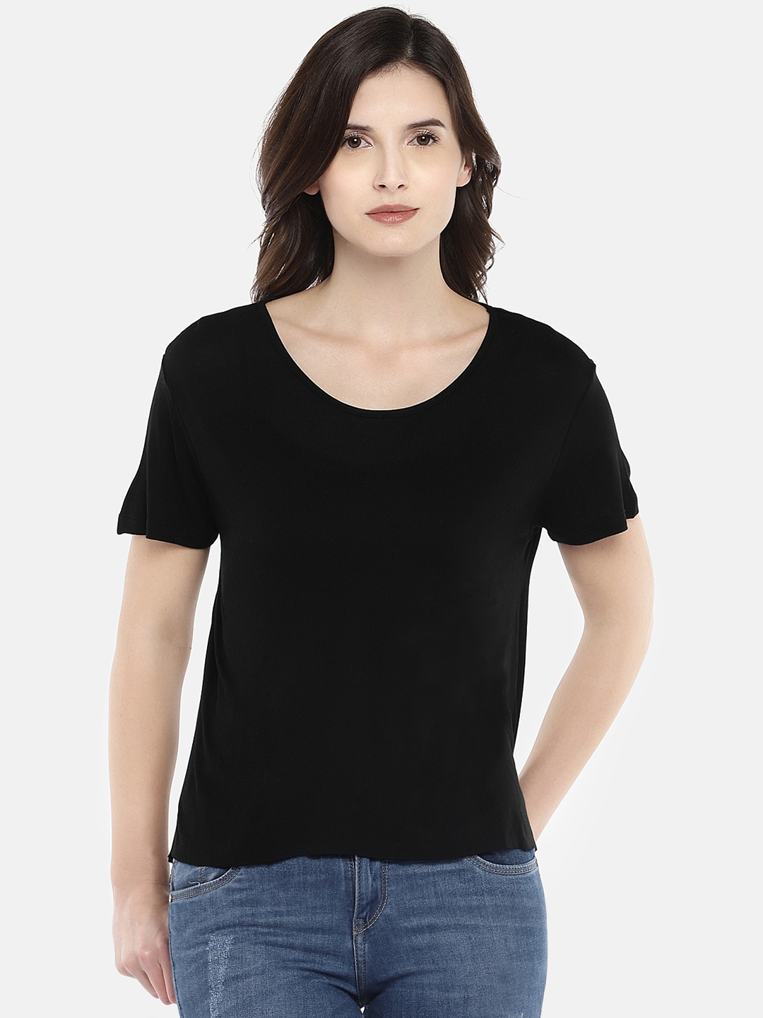 

Globus Women Black Solid Top