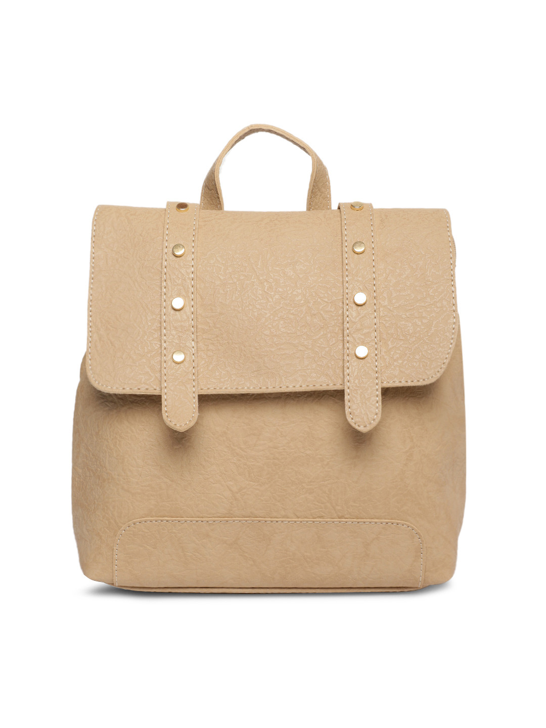 

People Women Beige Textured Backpack