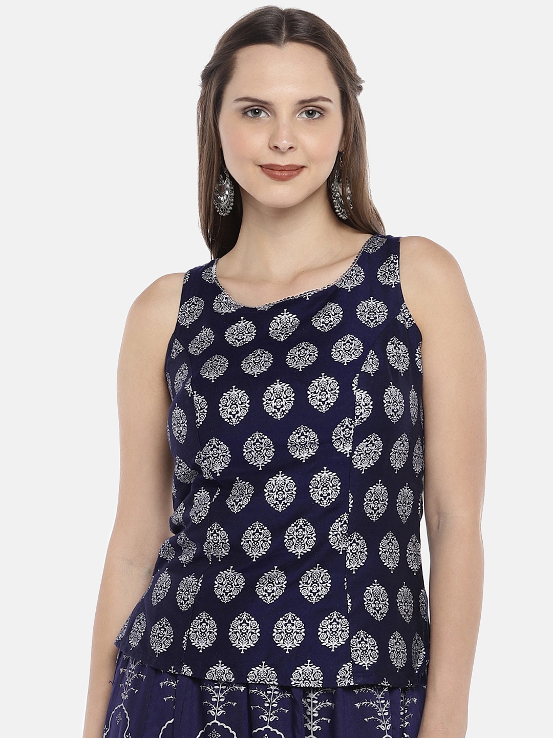 

Globus Women Blue Printed Top