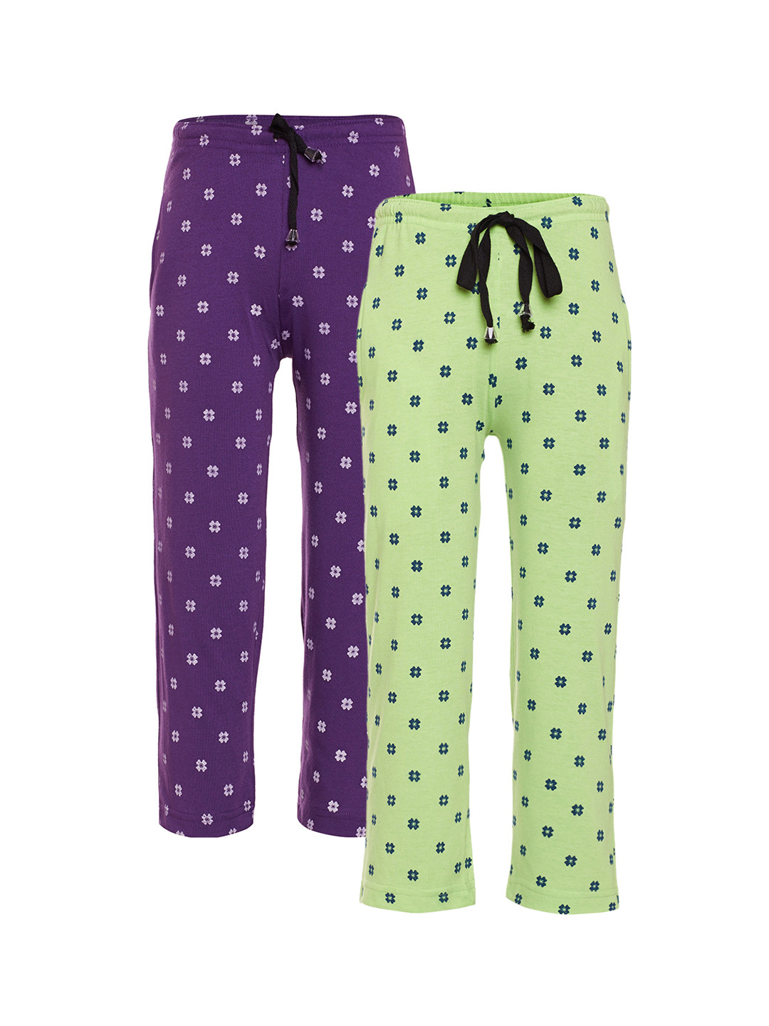 

VIMAL JONNEY Boys Pack of 2 Slim Fit Lounge Pants K1_PRT-NO.5_5_02, Green