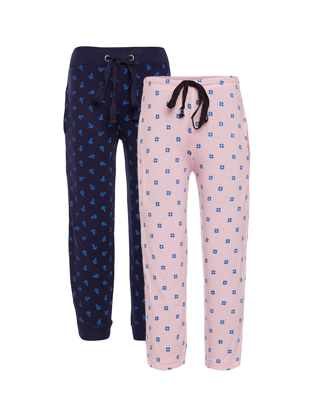 

VIMAL JONNEY Boys Pack of 2 Slim Fit Lounge Pants K1_PRT-NO.5_8_02, Pink