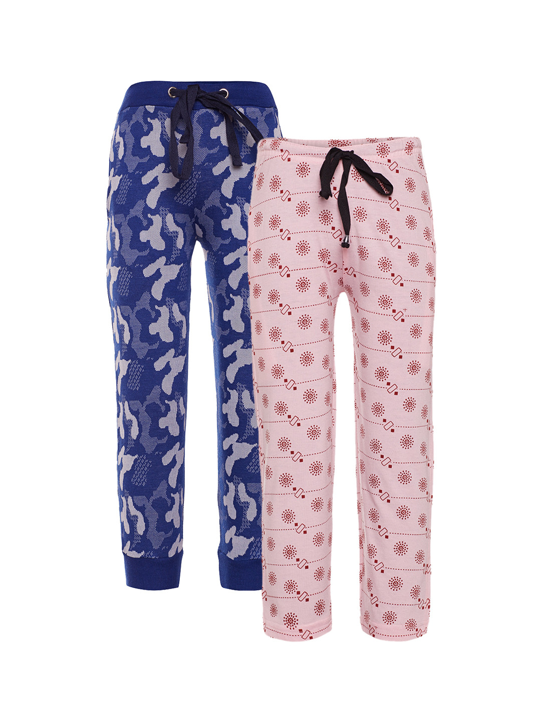 

VIMAL JONNEY Boys Pack of 2 Slim Fit Track Pants, Pink