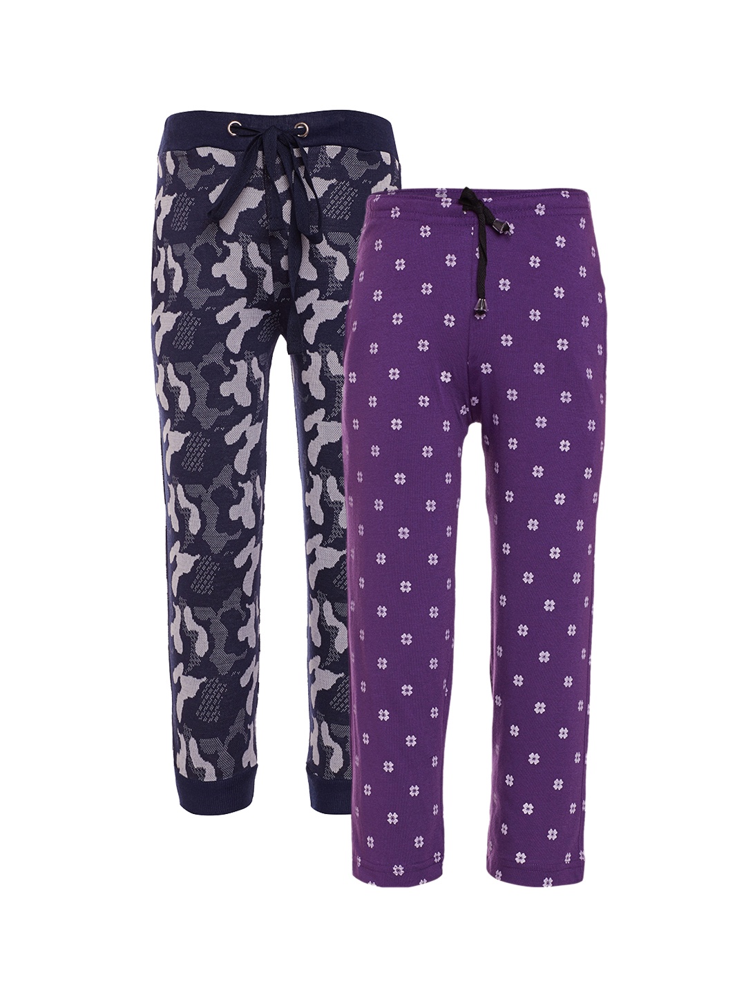 

VIMAL JONNEY Boys Pack of 2 Slim Fit Lounge Pants K1_PRT-NO.5_K9_02, Purple