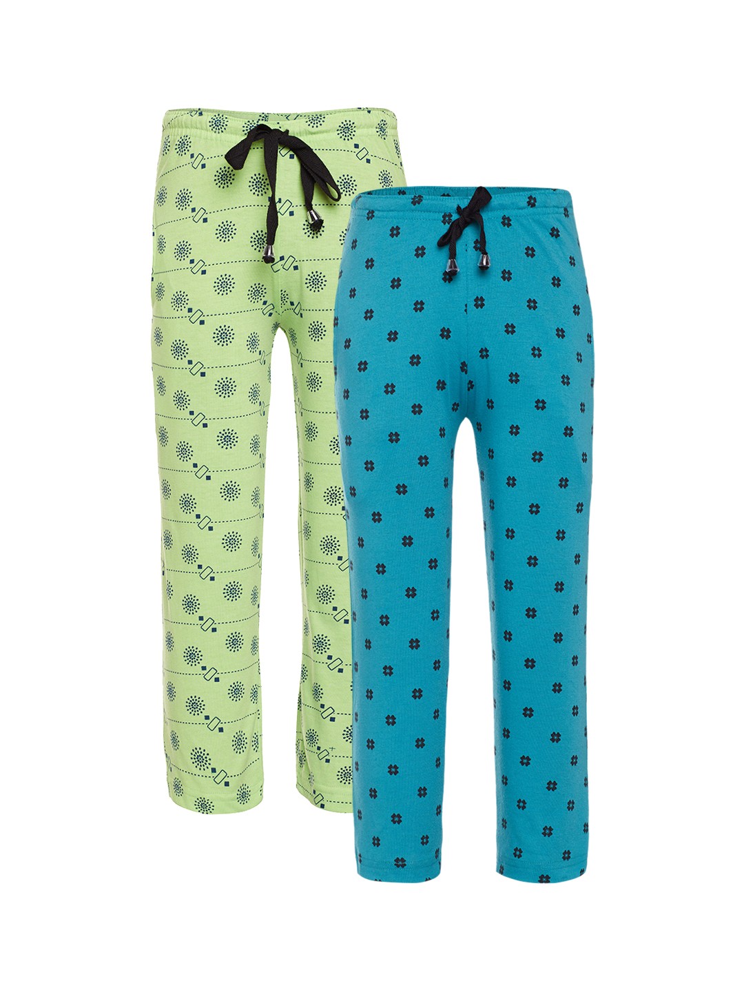 

VIMAL JONNEY Boys Pack of 2 Slim Fit Track Pants, Green