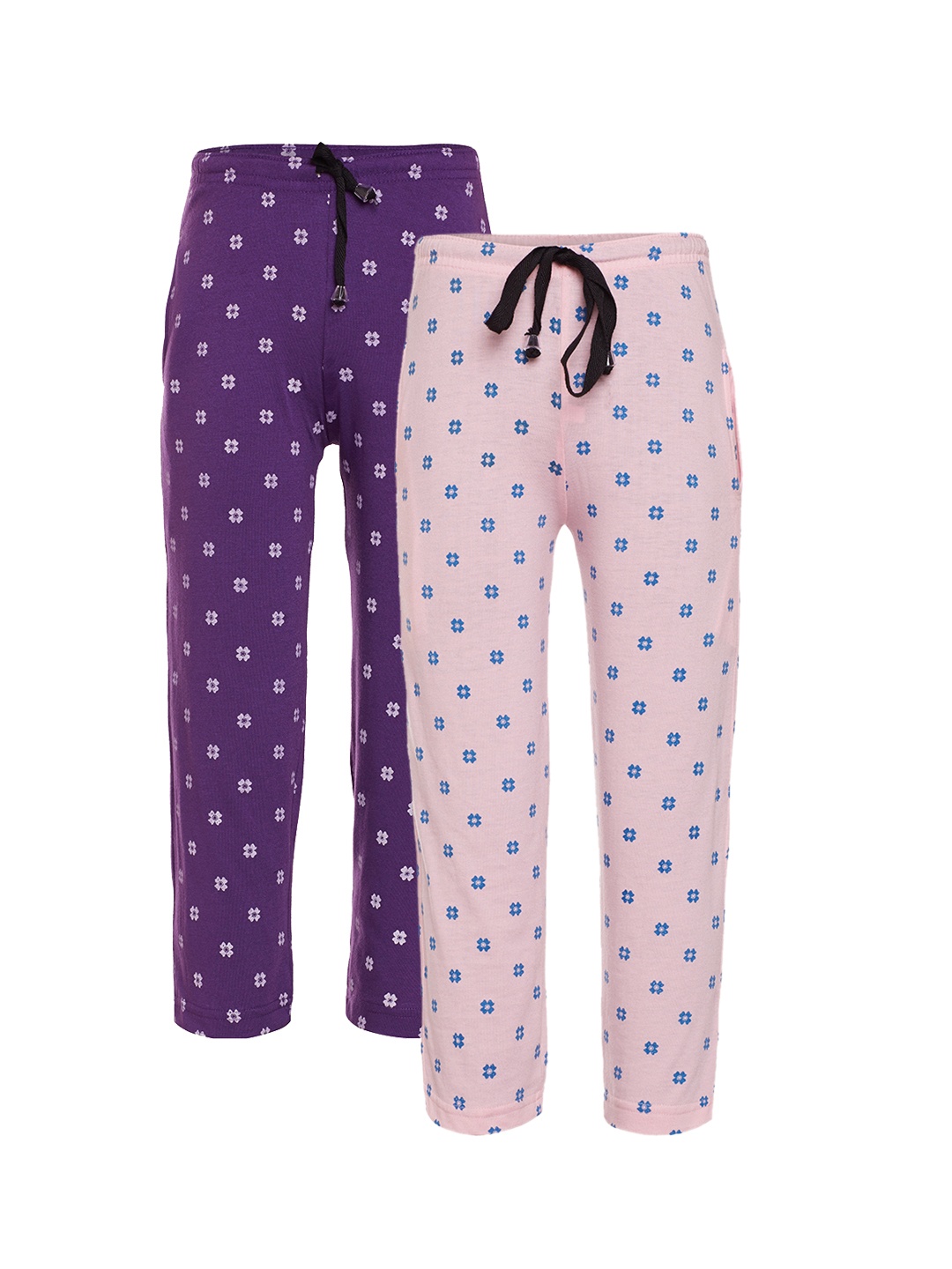 

VIMAL JONNEY Boys Pack of 2 Slim Fit Lounge Pants K1_PRT-NO.5_5_02, Pink