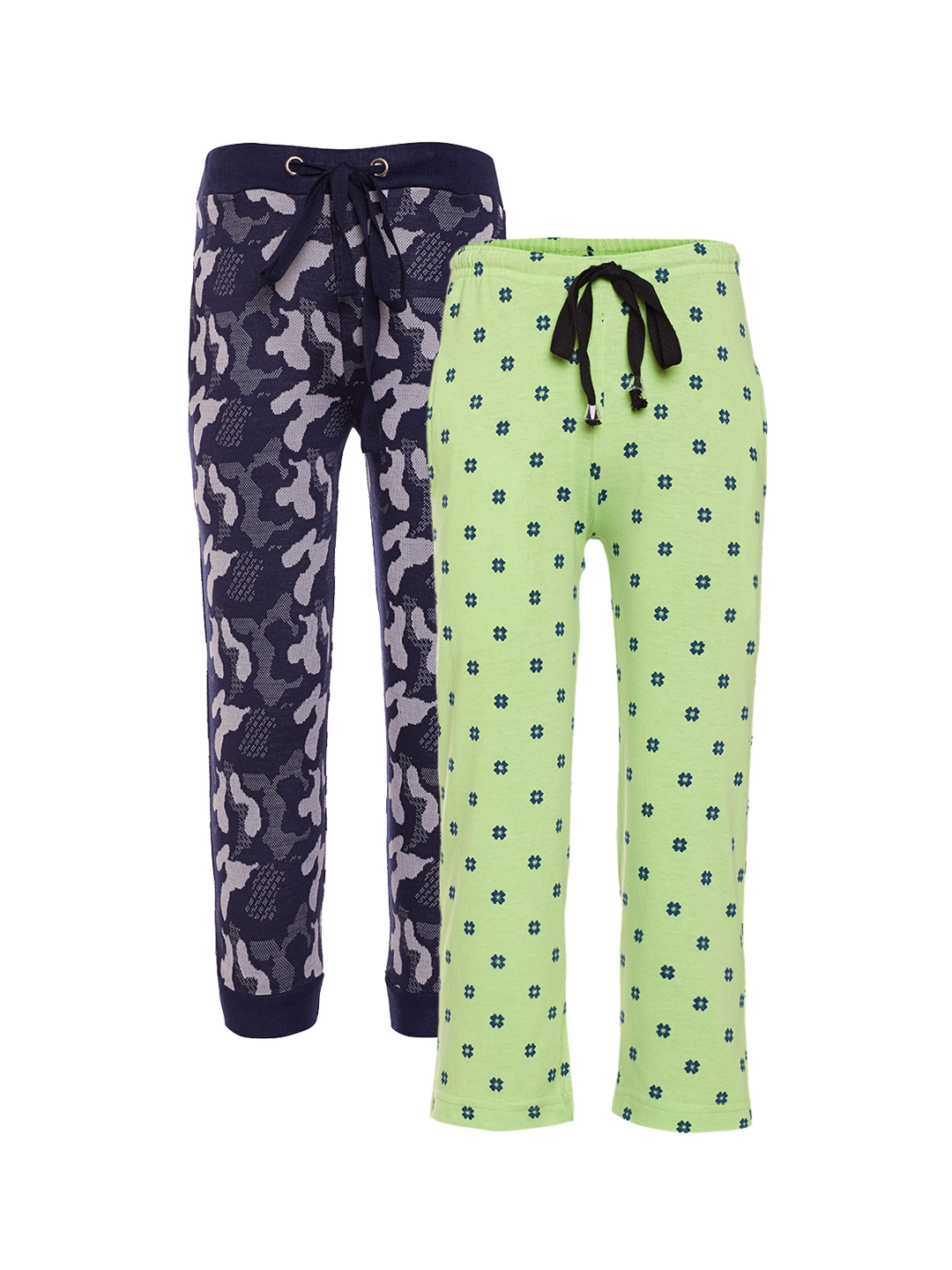 

VIMAL JONNEY Boys Pack of 2 Slim Fit Lounge Pants K1_PRT-NO.5_K9_02, Green