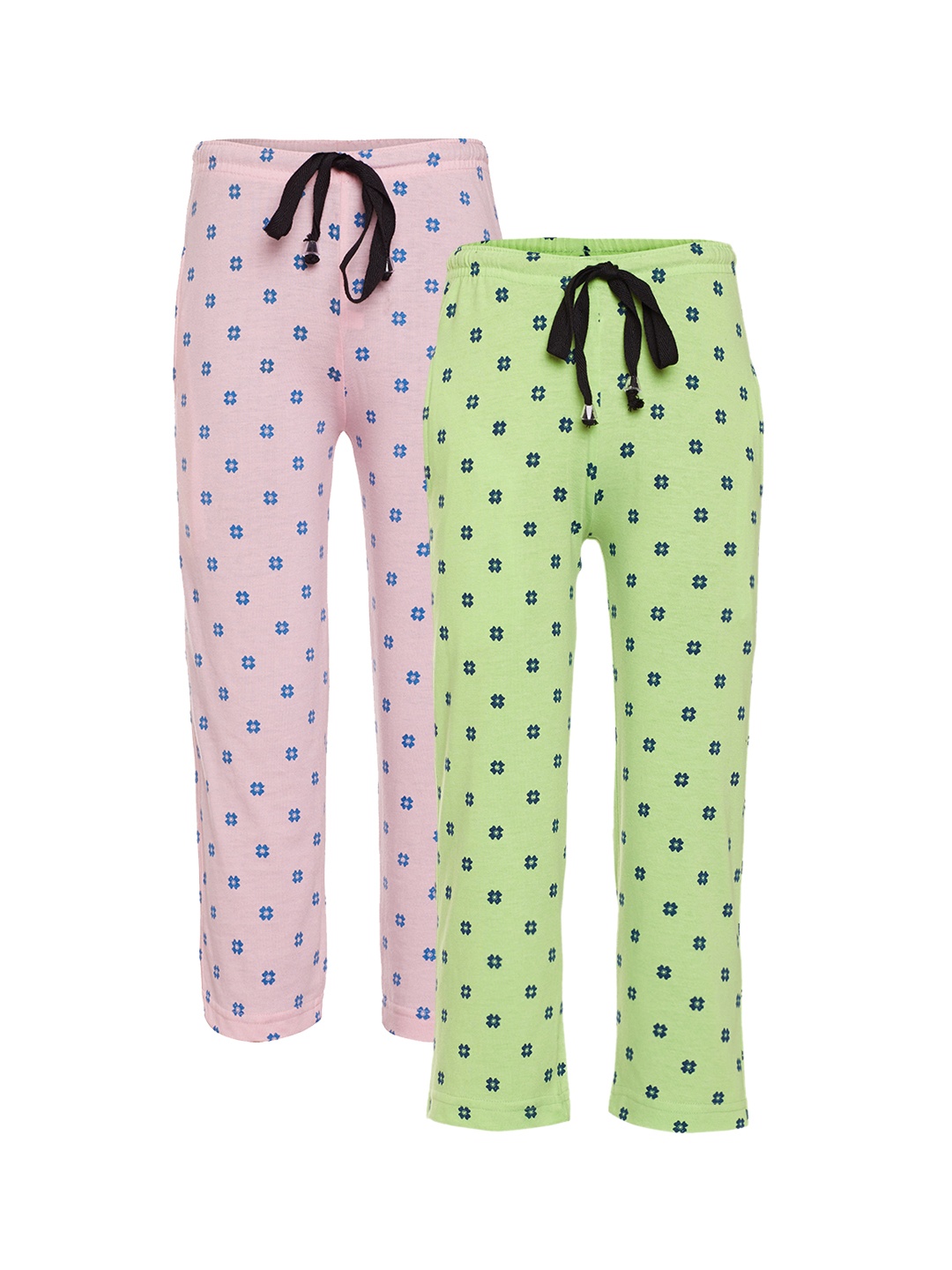 

VIMAL JONNEY Boys Pack of 2 Slim Fit Lounge Pants K1_PRT-NO.5_5_02, Green