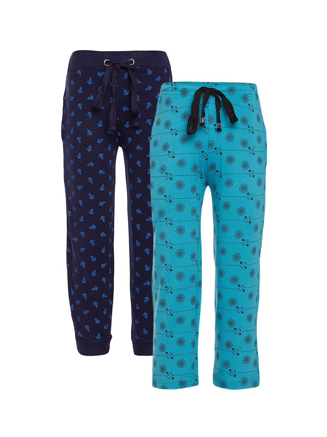 

VIMAL JONNEY Boys Pack of 2 Slim Fit Track Pants, Blue
