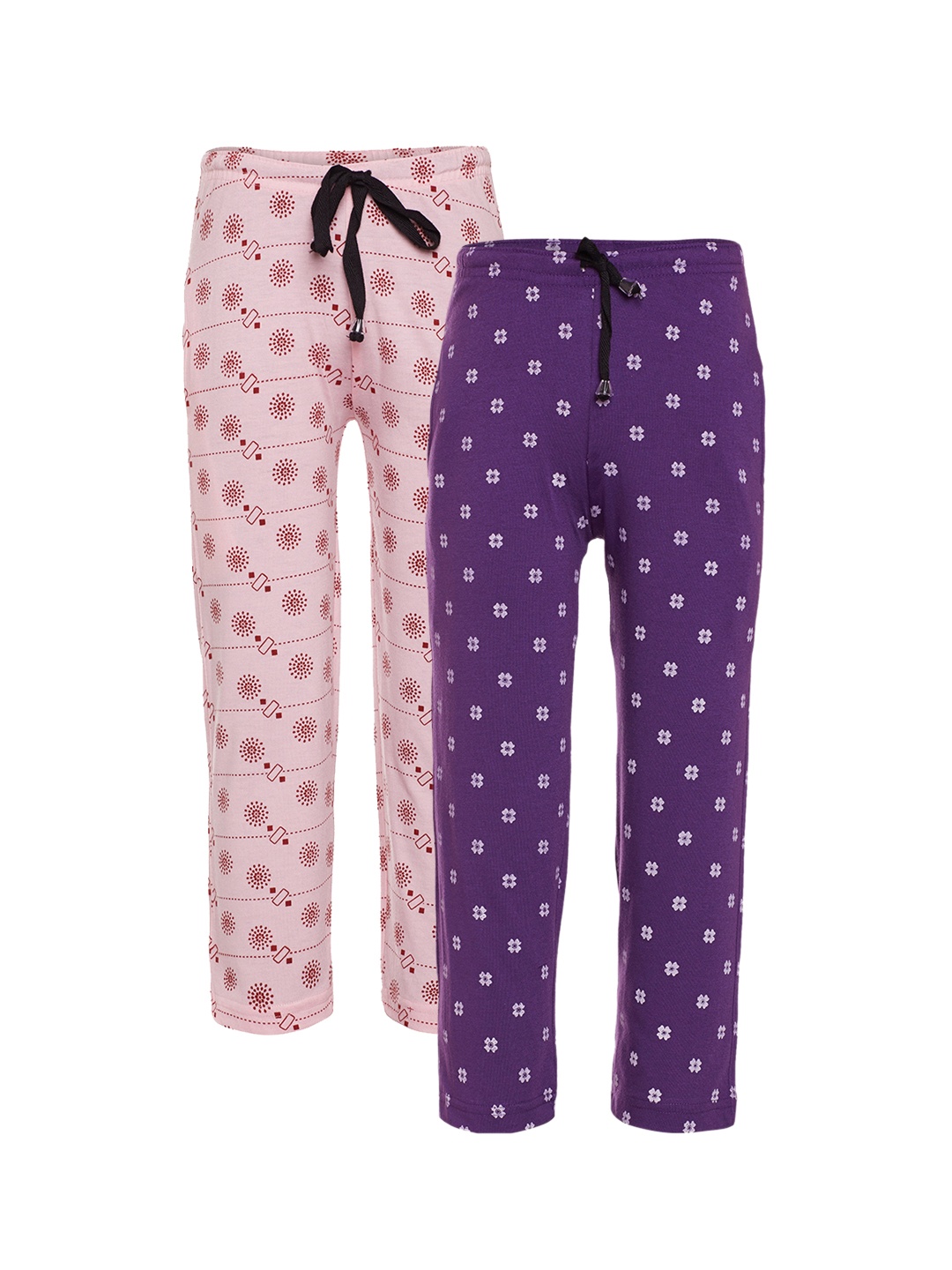 

VIMAL JONNEY Boys Pack of 2 Slim Fit Lounge Pants K1_PRT-NO.5_6_02, Purple
