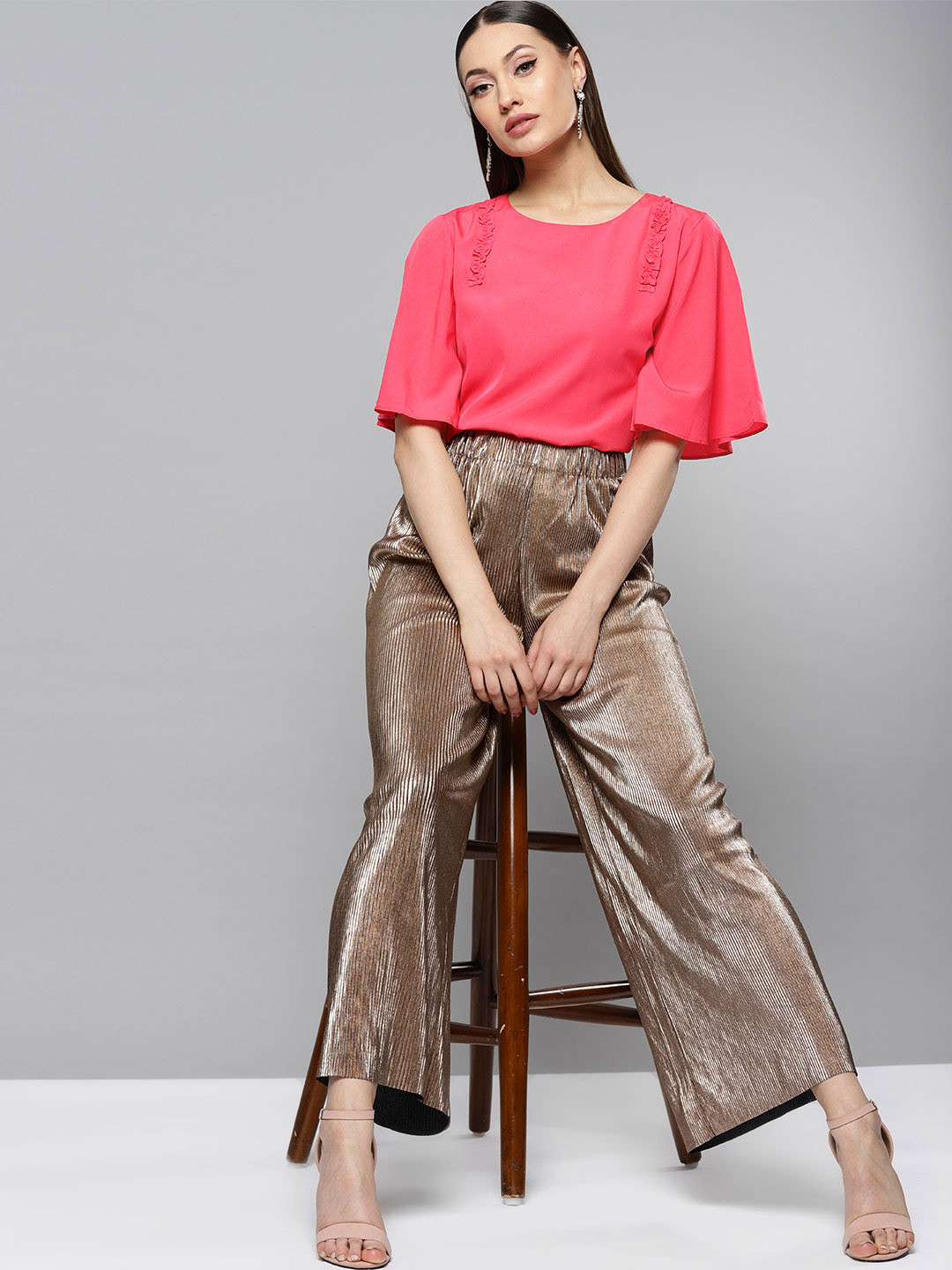 

RARE Women Pink Solid Top