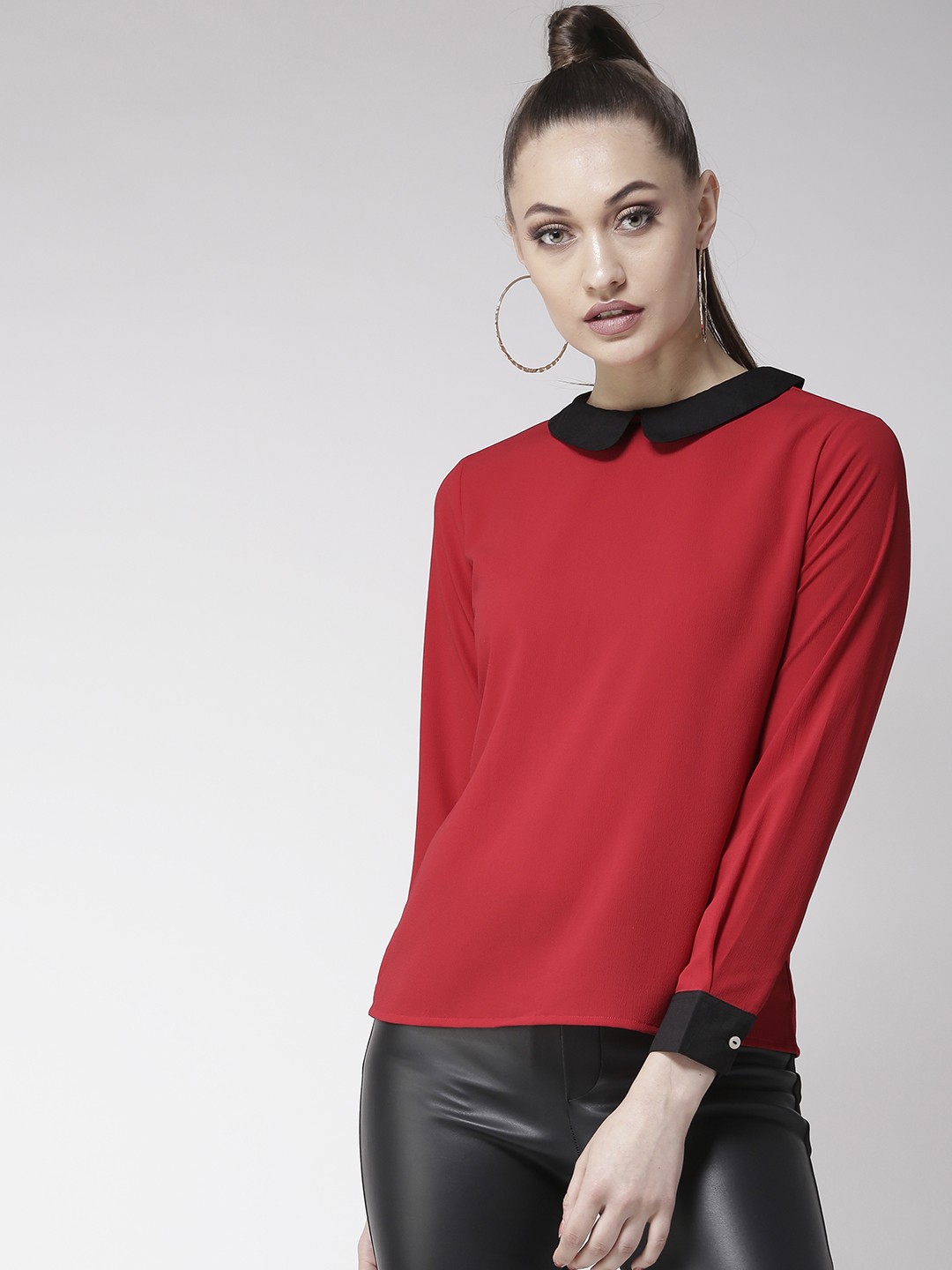

Style Quotient Women Red Solid Top