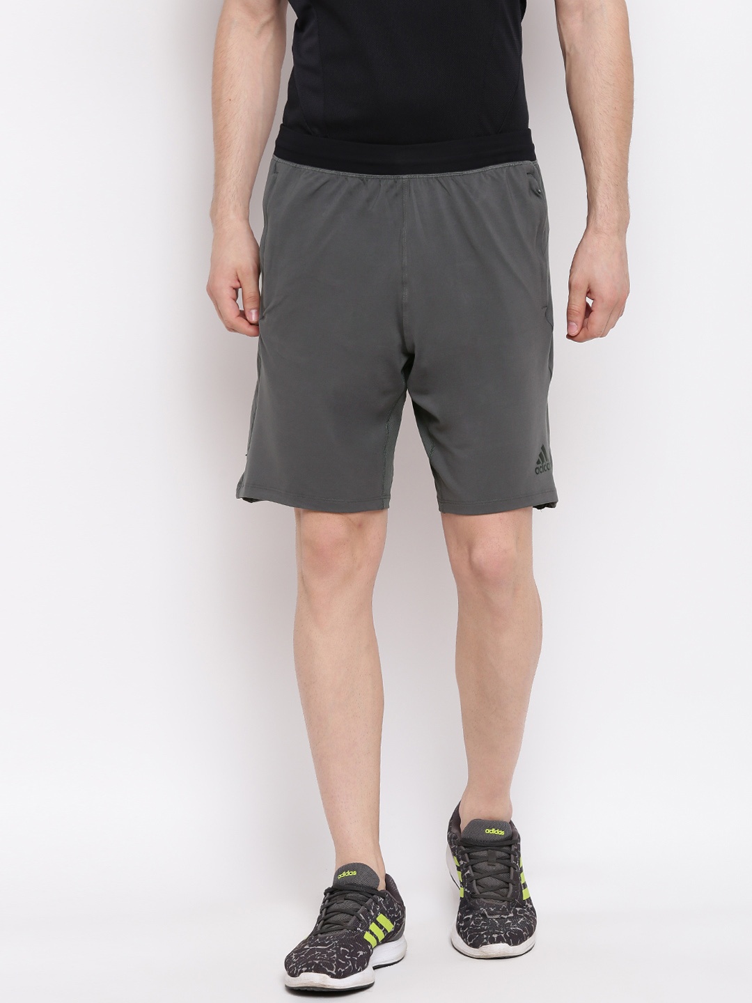 

ADIDAS Men Grey Solid 4K SFT 9IN Sports Shorts