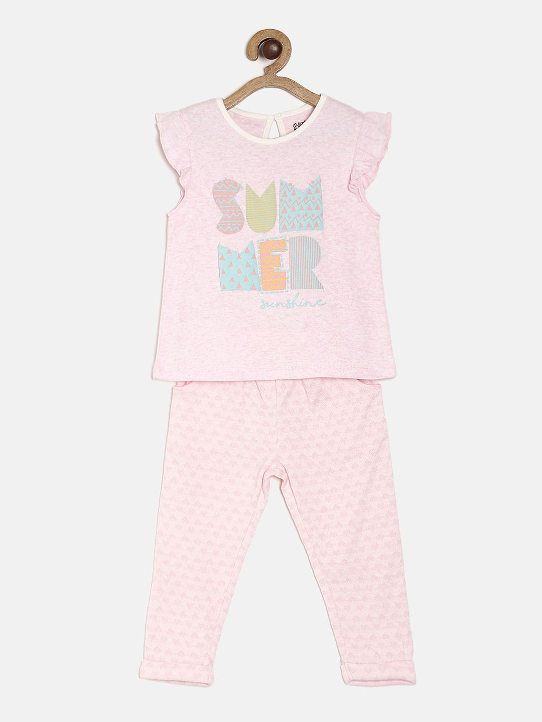 

MINI KLUB Girls Pink Top With Pyjamas