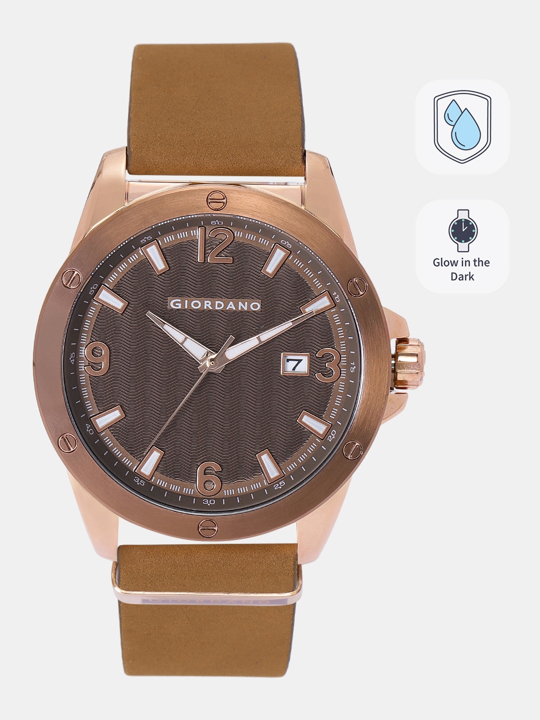 

GIORDANO Men Brown Analogue Watch 1756-04