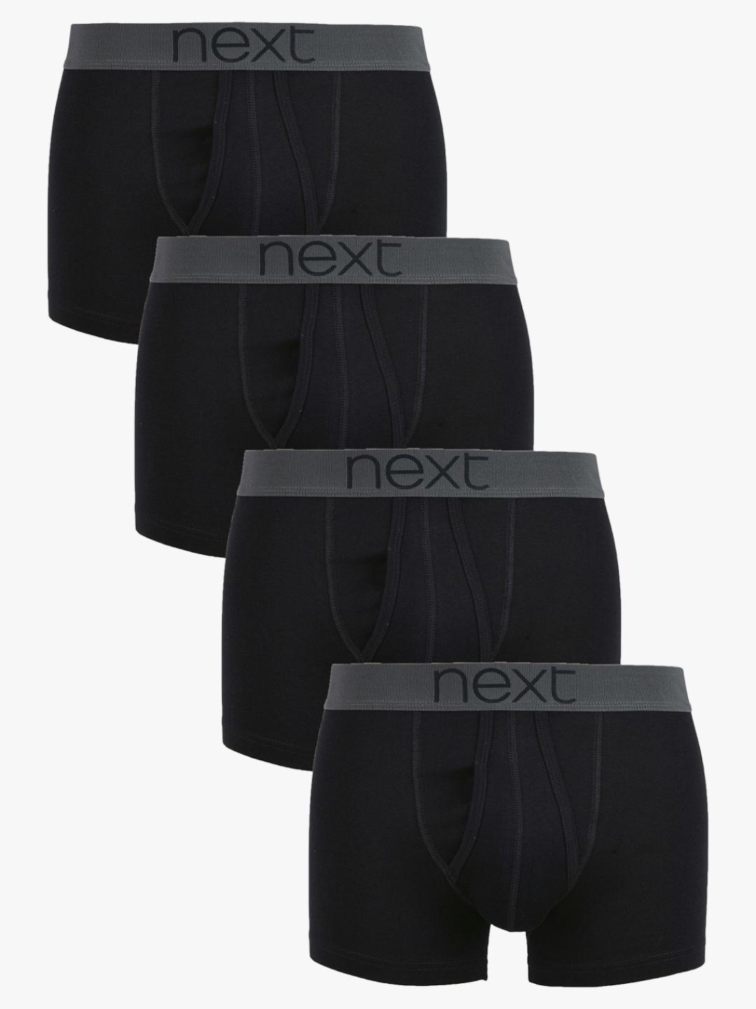 

NEXT Men Pack of 4 Black Boxer-Style Briefs 5057823474032