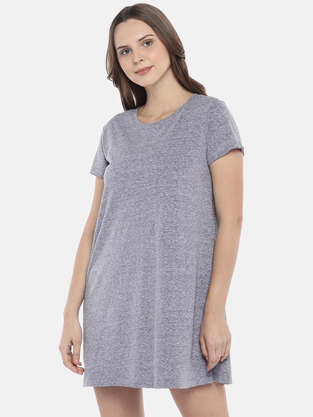 

Globus Women Grey Solid A-Line Dress