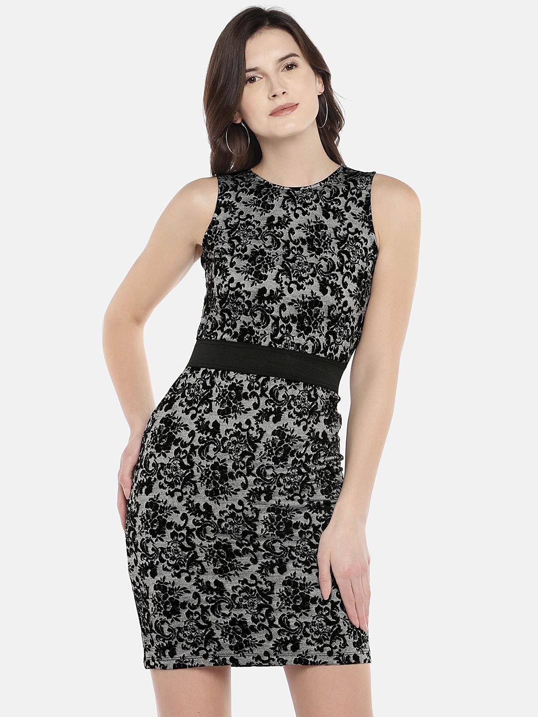 

Globus Women Black Printed Sheath Dress