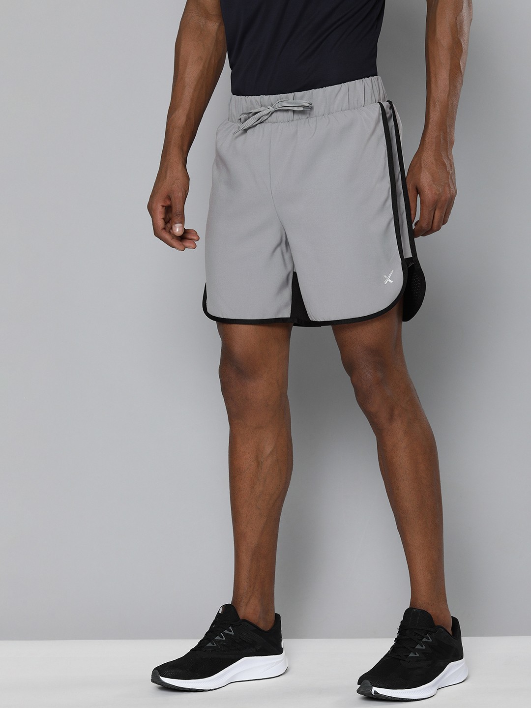 

HRX by Hrithik Roshan Men Grey Rapid dry Lightweight Dolphin Running shorts