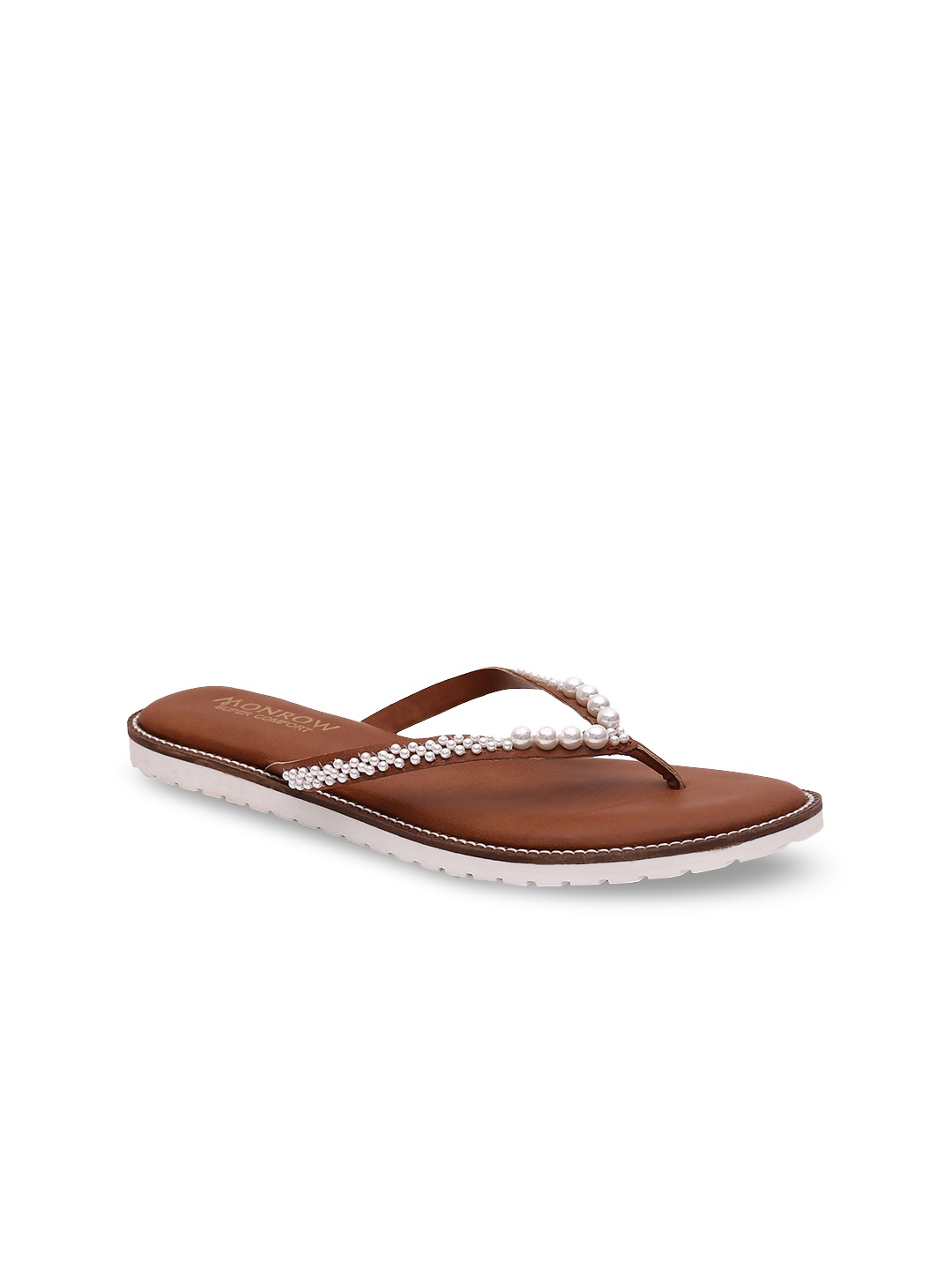 

Monrow Women Brown Solid Open Toe Flats