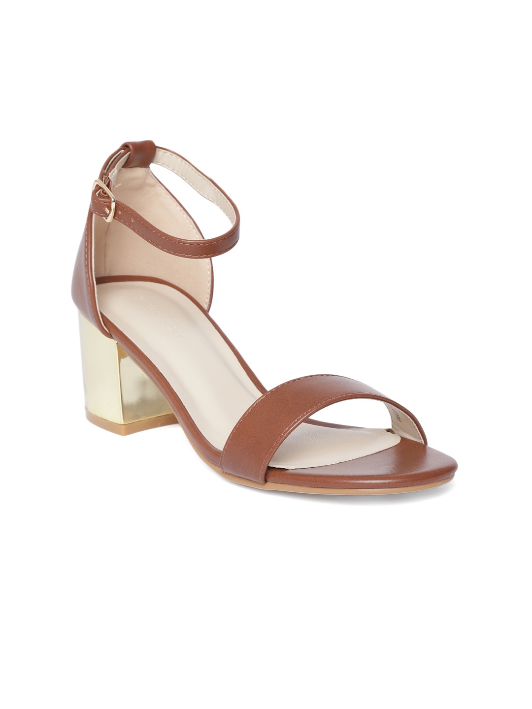 

Van Heusen Women Brown Solid Block Heels