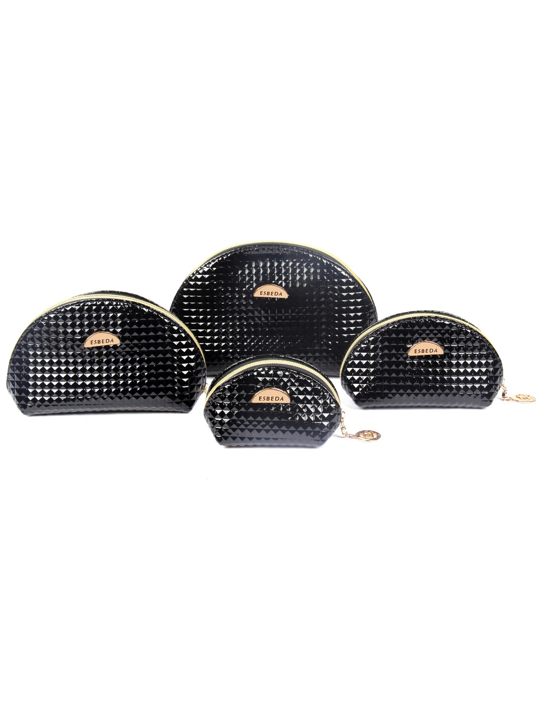 

ESBEDA Women Set Of 4 Black Textured Clutches