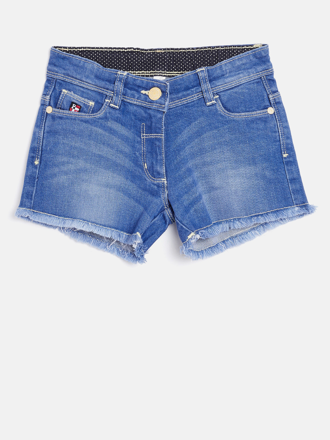 

U.S. Polo Assn. Kids Girls Blue Washed Denim Shorts