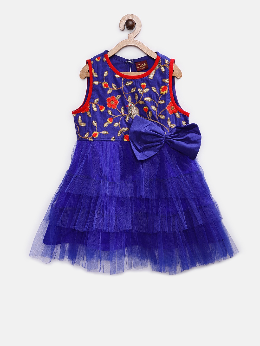 

Twisha Girls Blue Embellished A-Line Dress