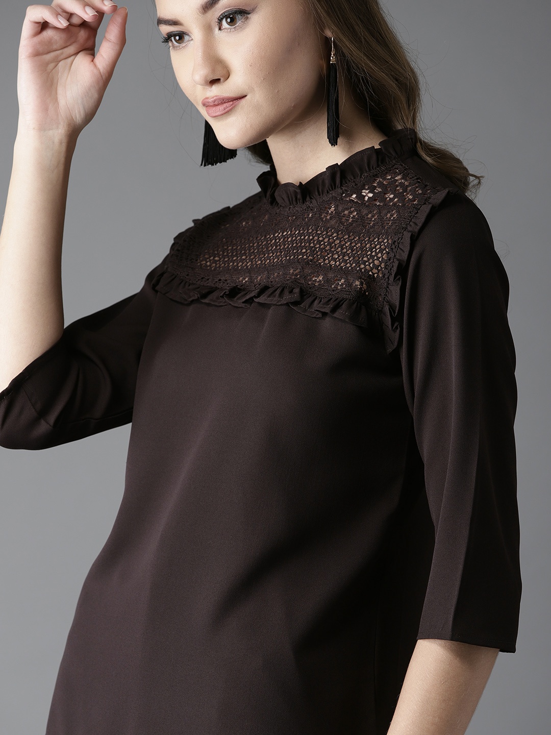 

Moda Rapido Women Brown Solid Top