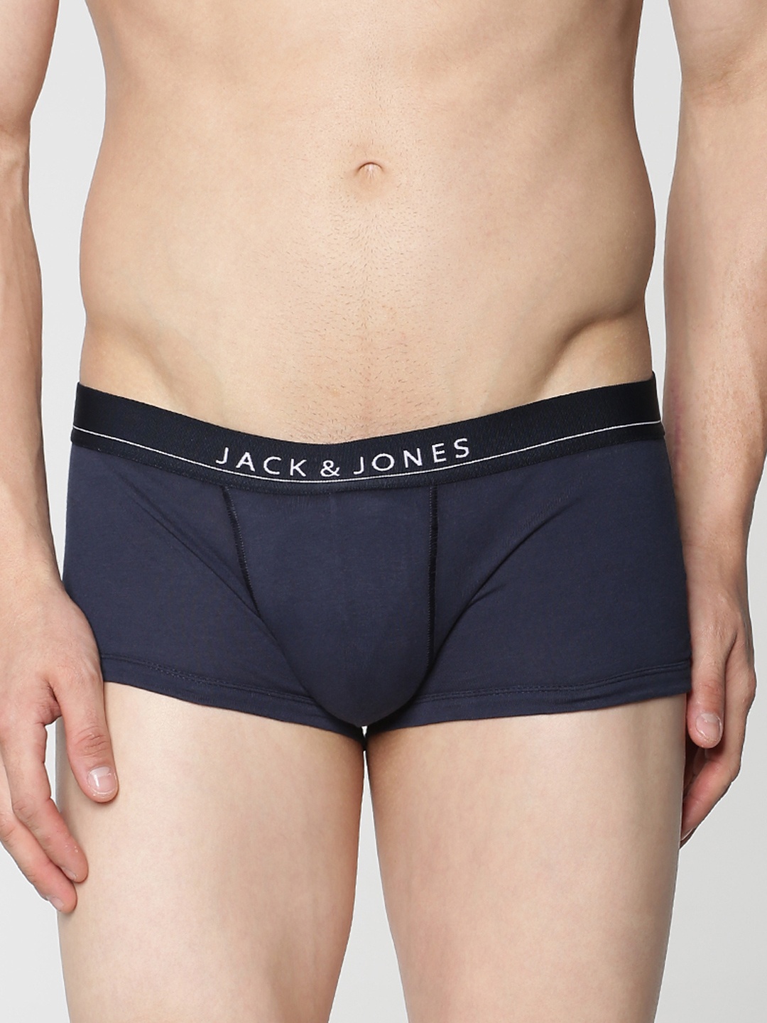 

Jack & Jones Men Navy Blue Solid Brazilian Trunks 1955230033