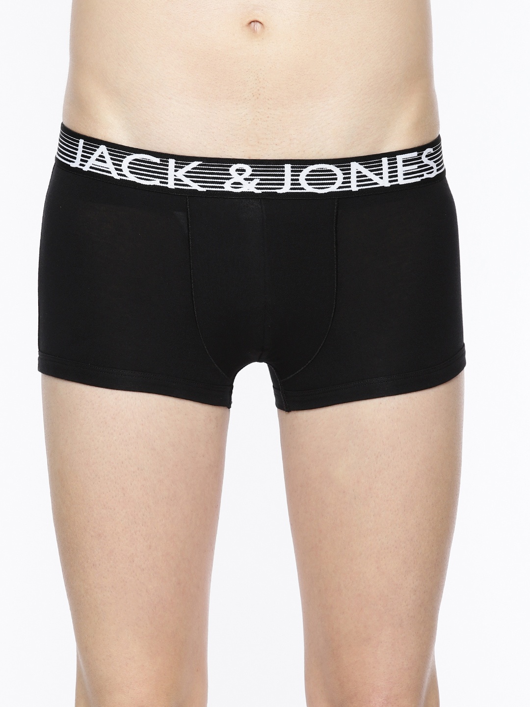 

Jack & Jones Men Black Solid Trunks 2043782010