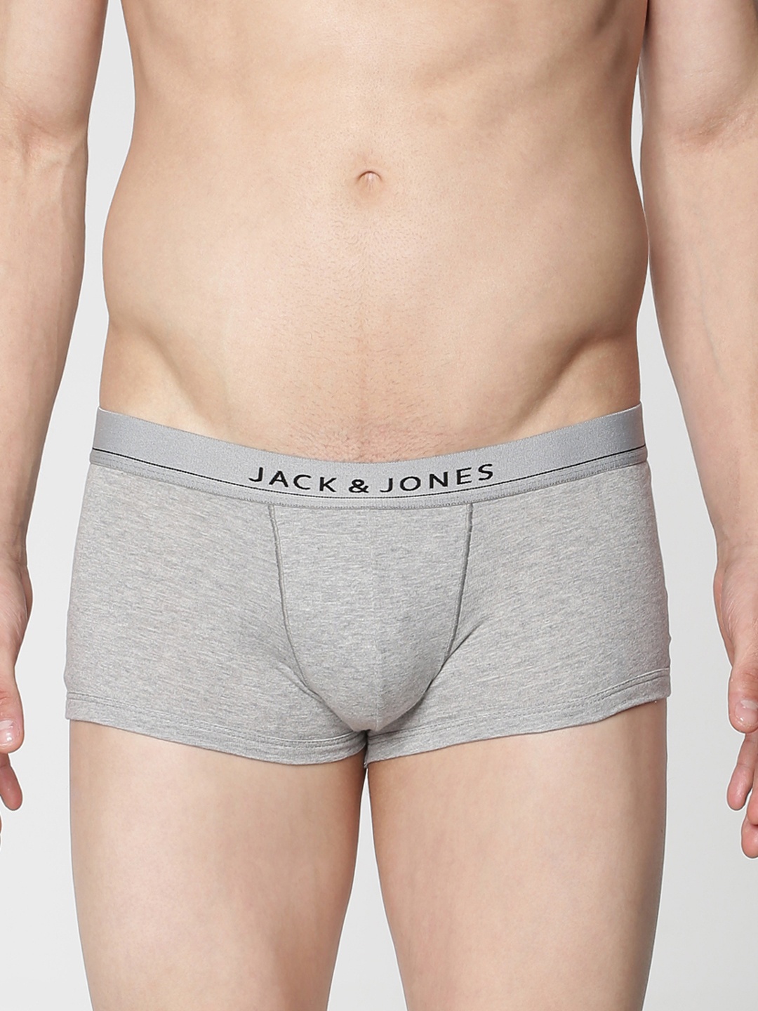 

Jack & Jones Men Grey Melange Solid Trunk 2054058005