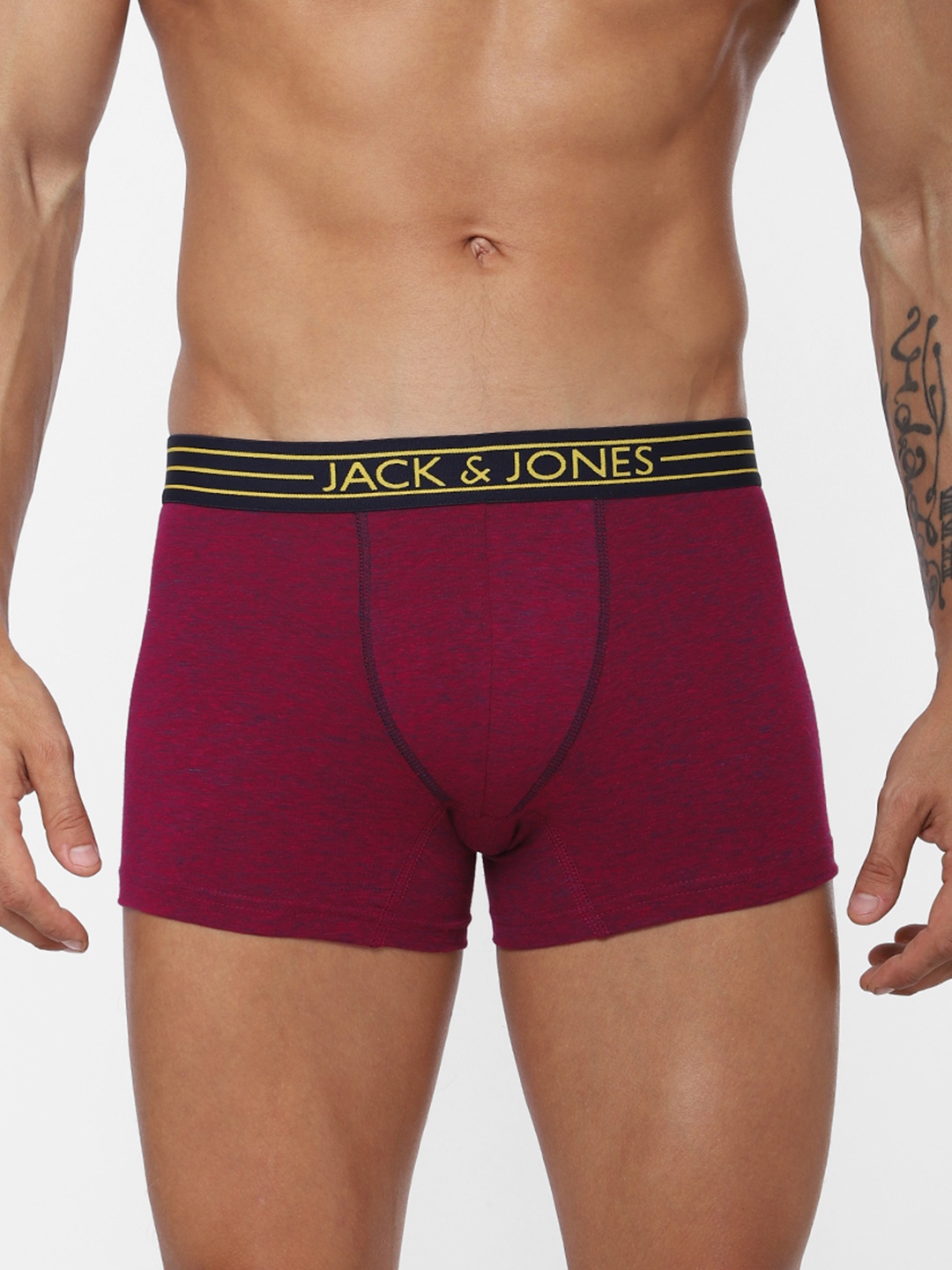 

Jack & Jones Men Maroon Solid Trunks 2054074010