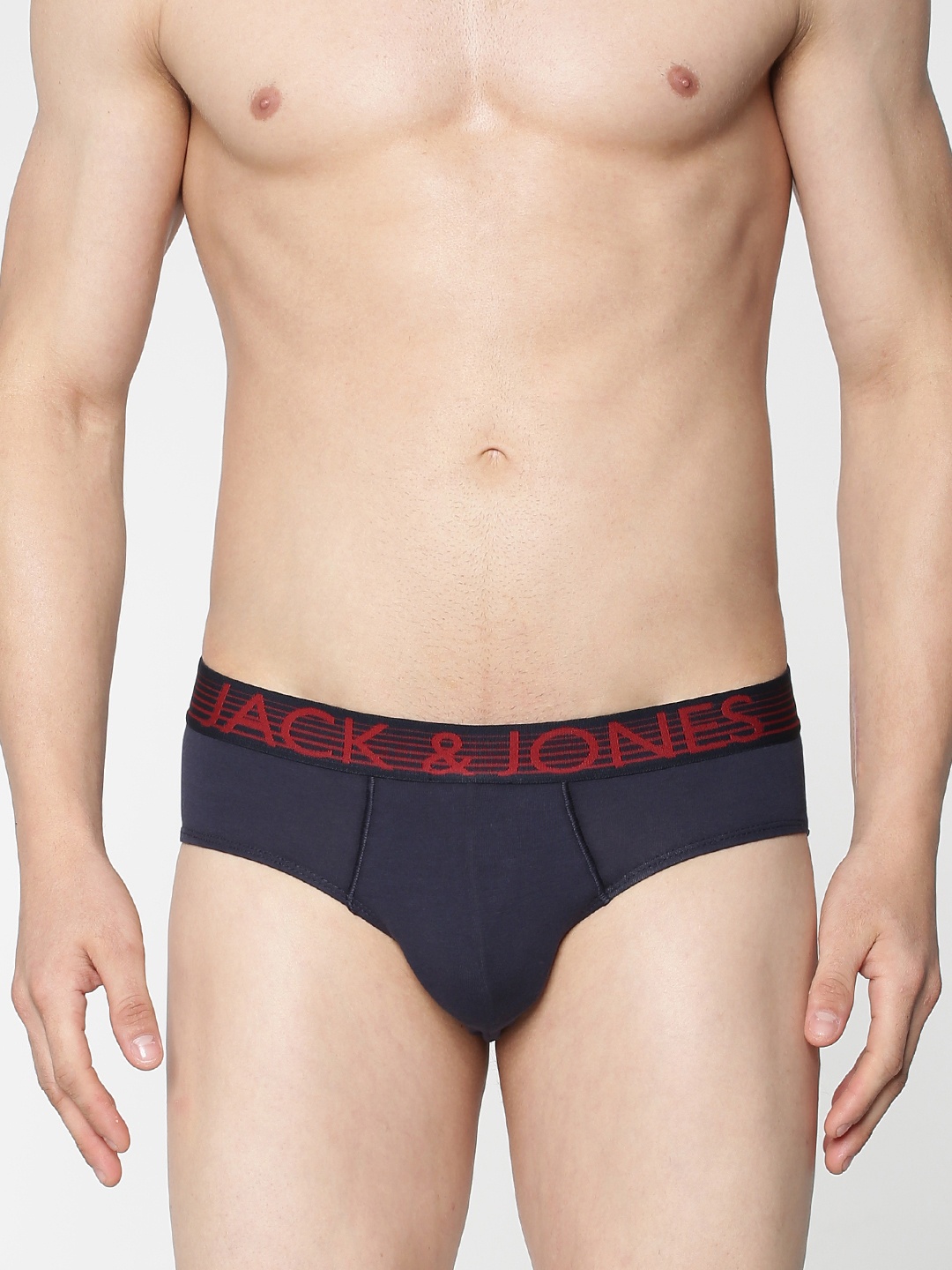 

Jack & Jones Men Navy Blue Solid Briefs 1955179049