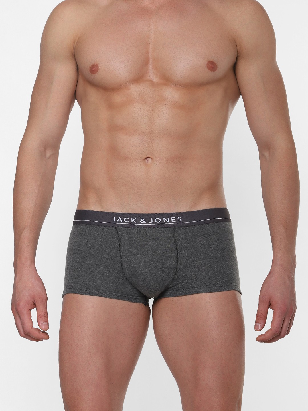 

Jack & Jones Men Charcoal Grey Solid Trunks 2054058030