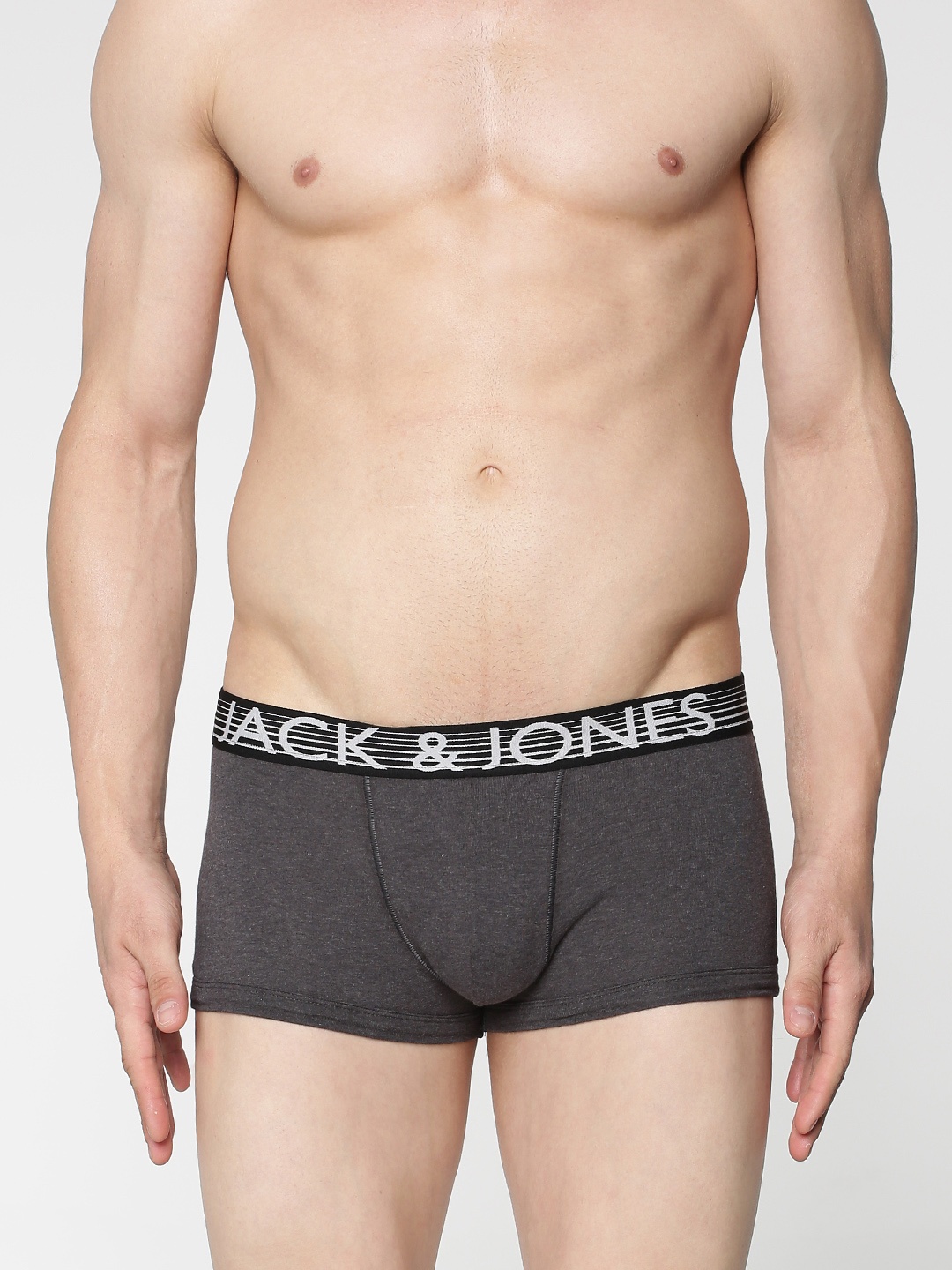 

Jack & Jones Men Charcoal Grey Solid Trunks 2043782025