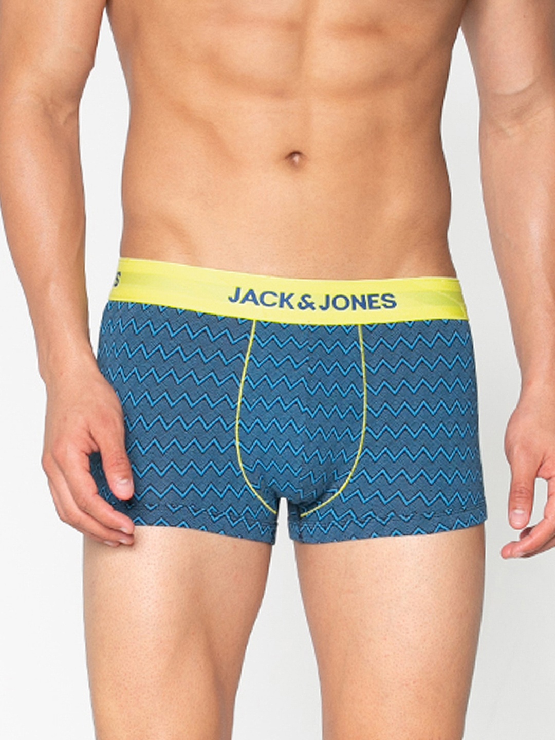 

Jack & Jones Men Blue & Black Printed Brazilian Trunks 2054055005