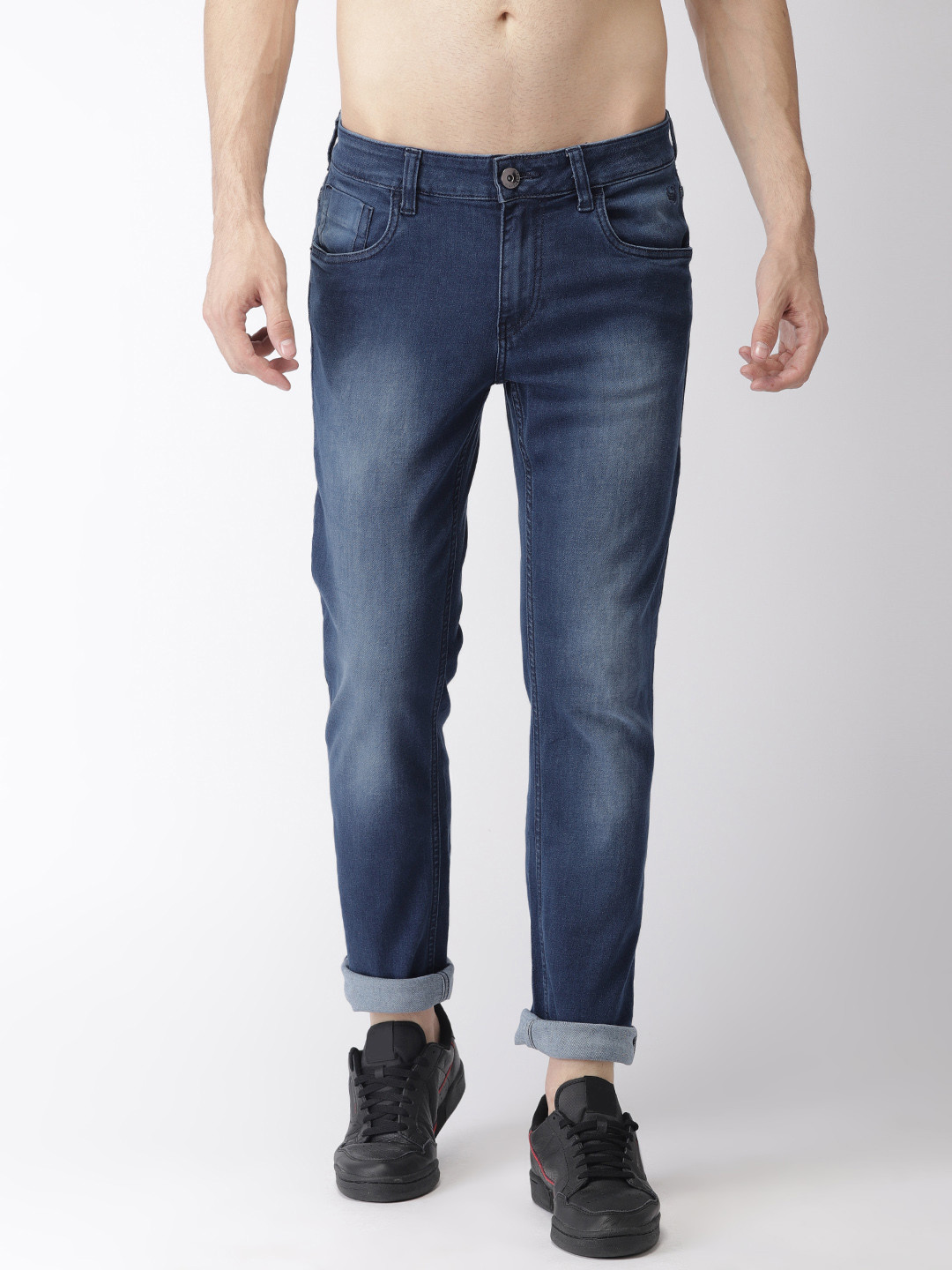 

Flying Machine Men Blue Michael Slim Tapered Fit Mid-Rise Clean Look Jeans