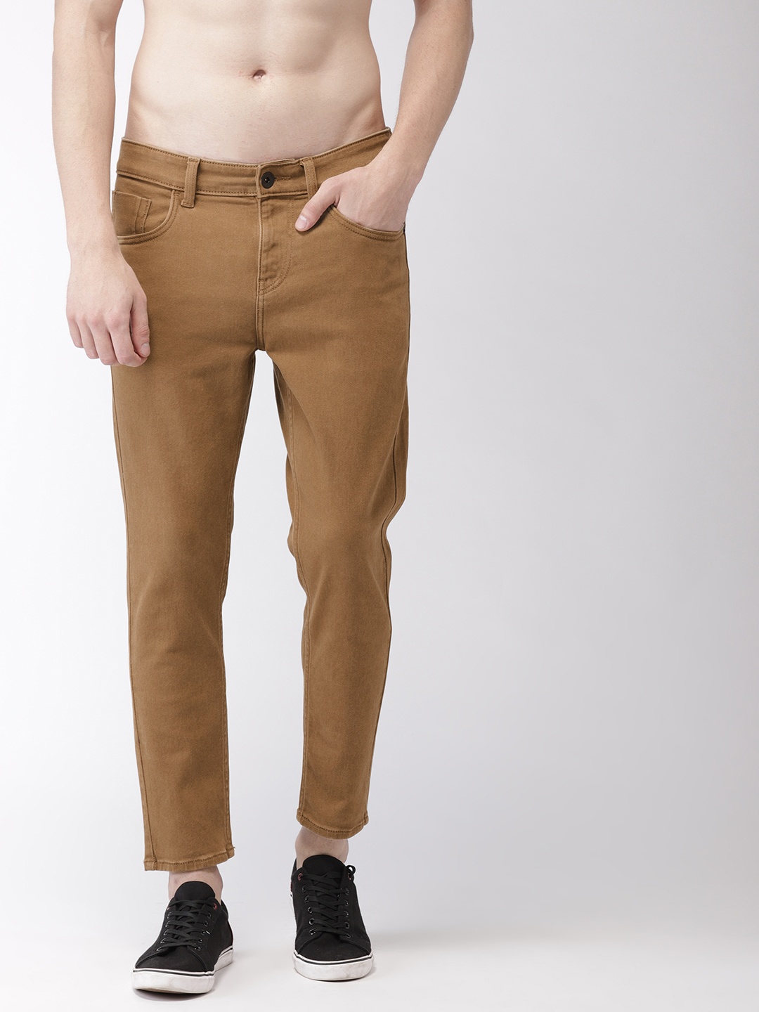 

Flying Machine Men Khaki Skinny Fit Mid-Rise Clean Look Stretchable Jeans