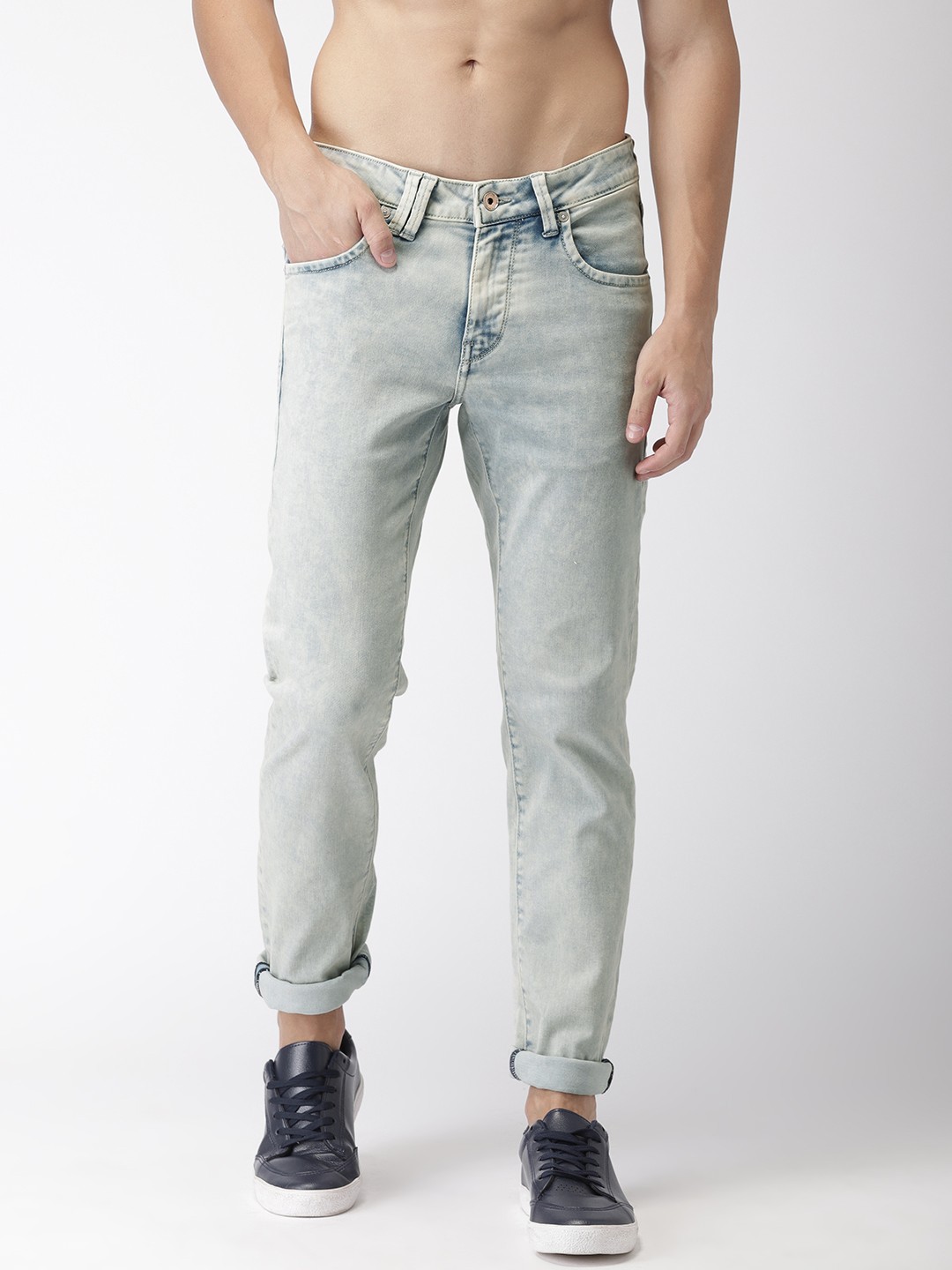 

Flying Machine Men Blue Jackson Skinny Fit Mid-Rise Clean Look Stretchable Jeans