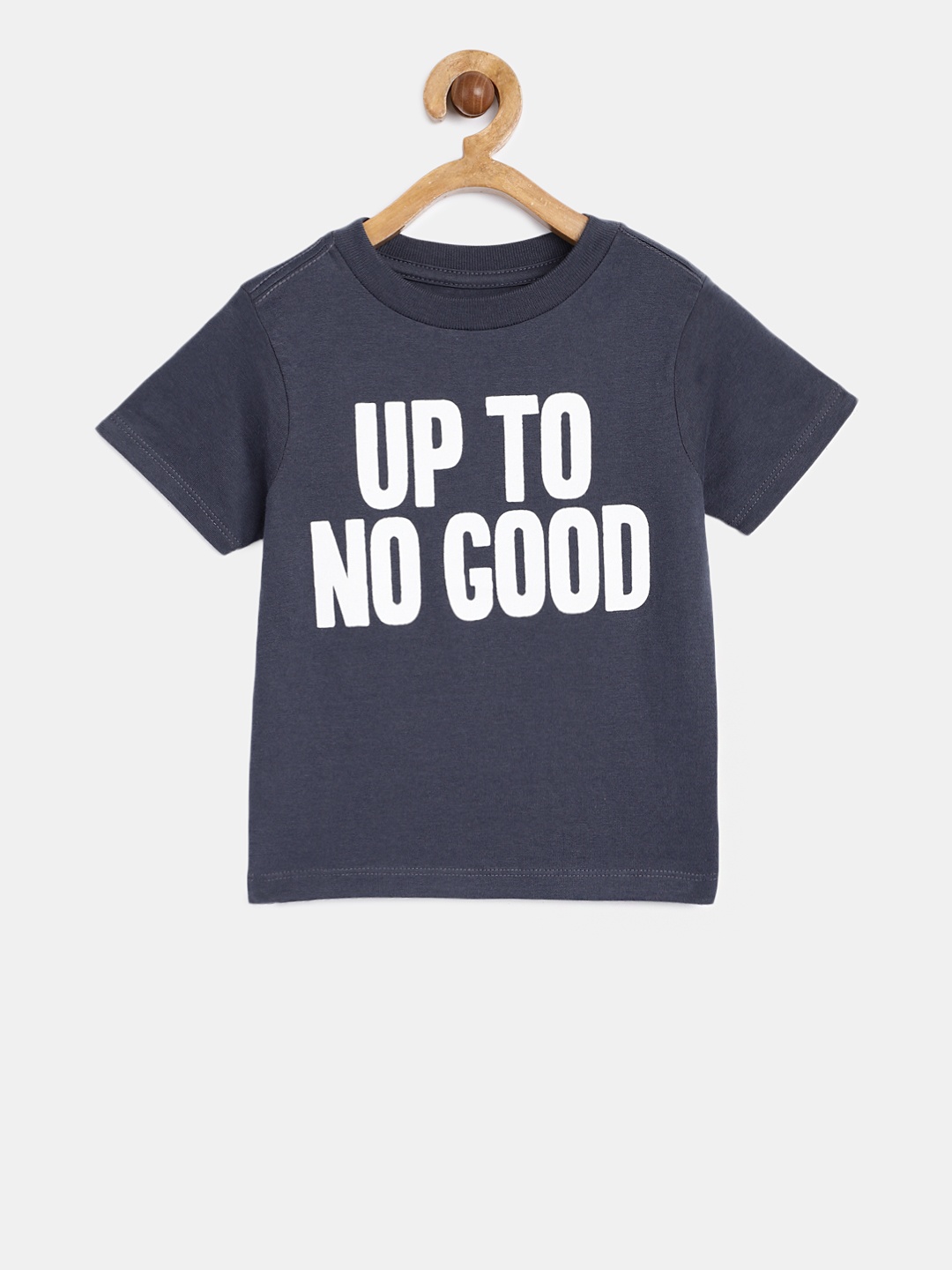 

The Childrens Place Boys Grey Printed Round Neck Pure Cotton T-shirt